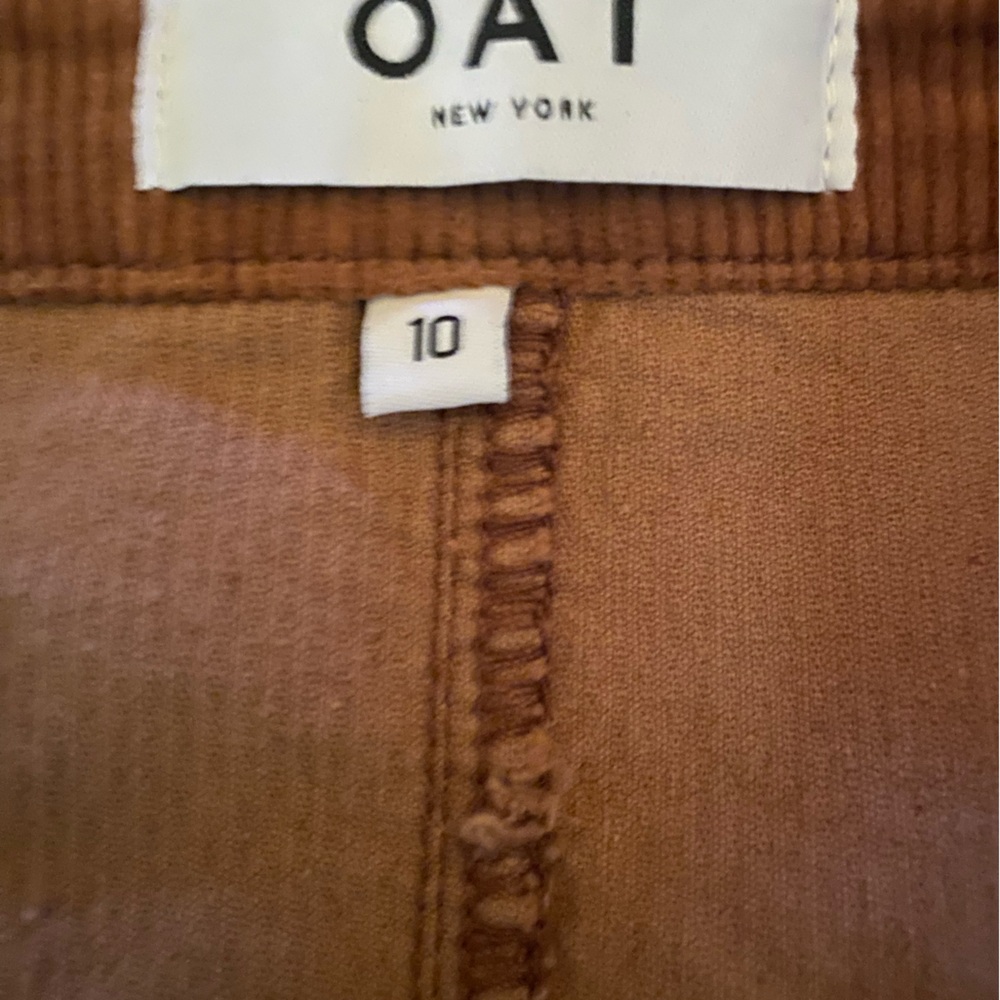 Boho Brown Corduroy Mini Dress Button Front Overall Style Size 10 - Picture 5 of 9